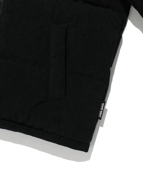 Corduroy down jumper black