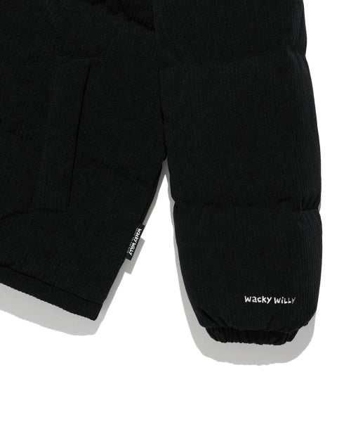 Corduroy down jumper black