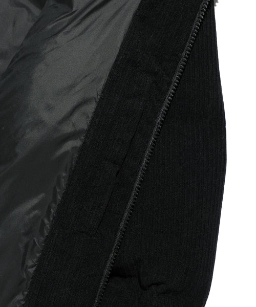 Corduroy down jumper black