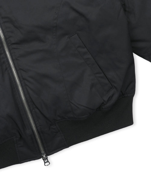 XJ107 Inslee Shirring MA-1 Jacket (BLACK)