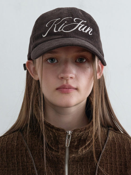 Corduroy Logo Cap Dark Brown
