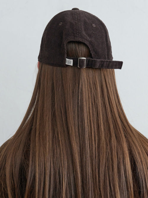 Corduroy Logo Cap Dark Brown