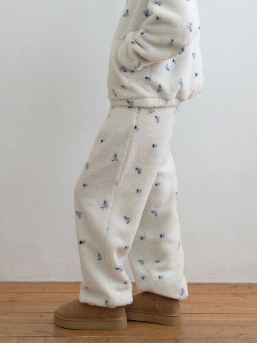 Blossom Fleece Pants Ivory