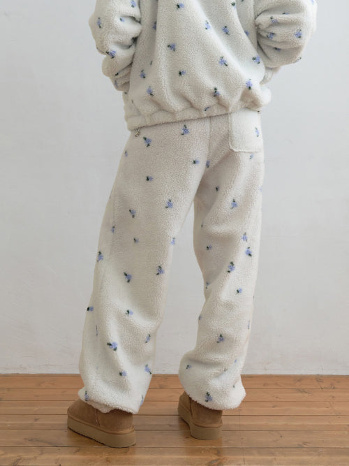 Blossom Fleece Pants Ivory