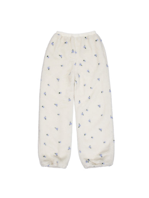 Blossom Fleece Pants Ivory