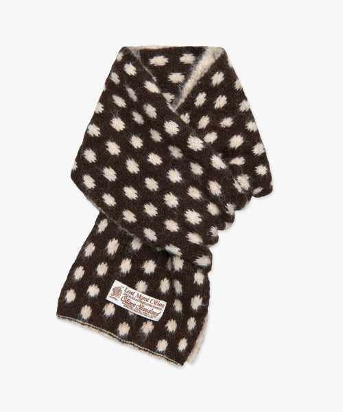 DOT KNIT MUFFLER brown