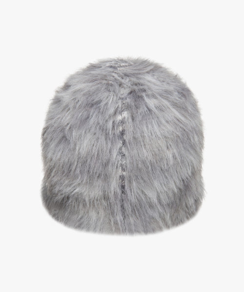 HAIRY UNCUFFED BEANIE heather gray