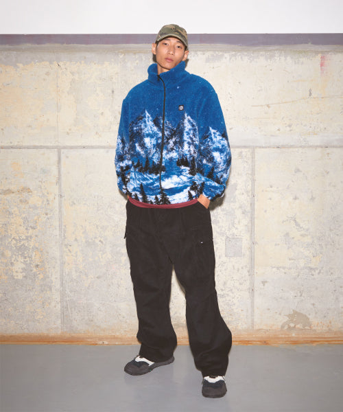 LMC SNOW VILLAGE BOA FLEECE JACKET blue