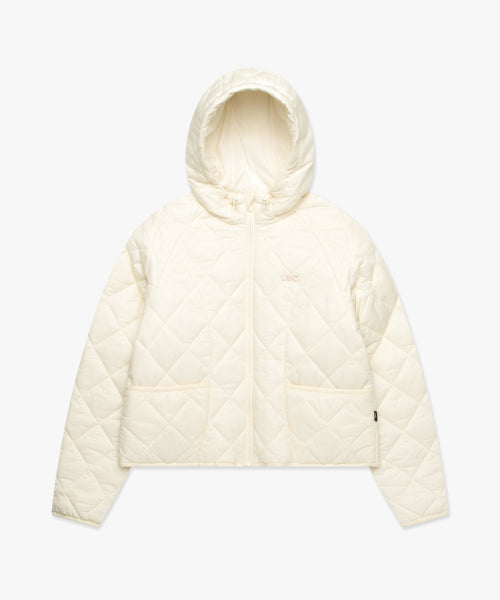 WM OG QUILTED HOODIE JACKET ivory