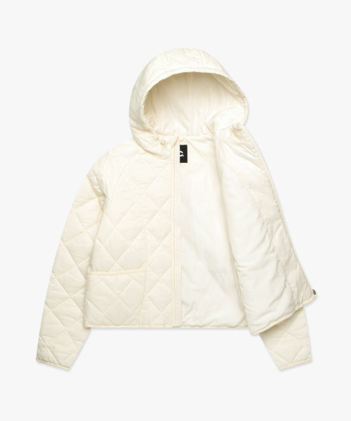 WM OG QUILTED HOODIE JACKET ivory
