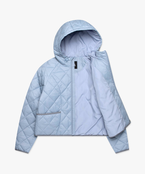 WM OG QUILTED HOODIE JACKET ash blue