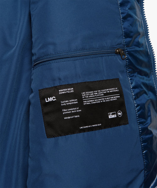 OG GLOSSY PUFFER DUCK DOWN VEST blue