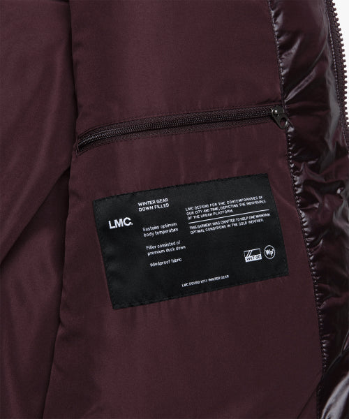 OG GLOSSY PUFFER DUCK DOWN VEST burgundy