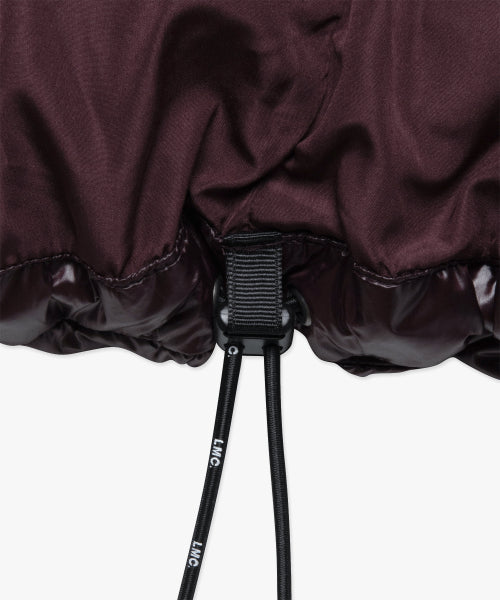 OG GLOSSY PUFFER DUCK DOWN VEST burgundy