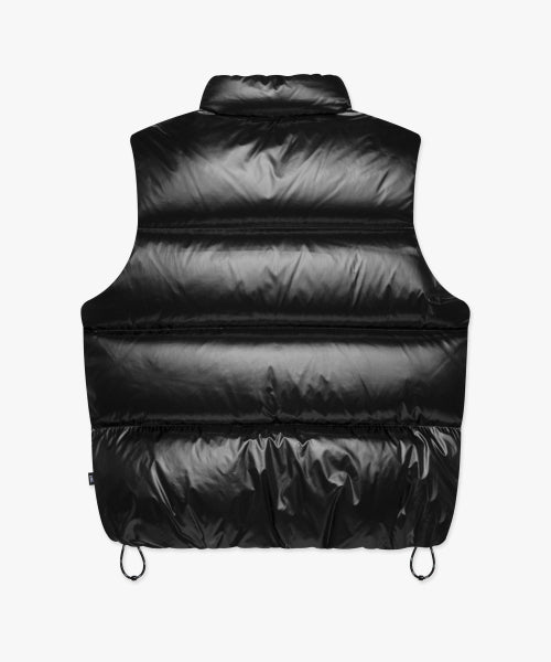 OG GLOSSY PUFFER DUCK DOWN VEST black