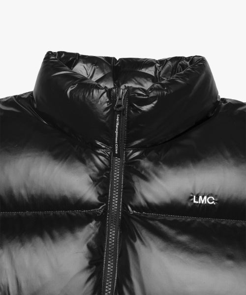 OG GLOSSY PUFFER DUCK DOWN VEST black
