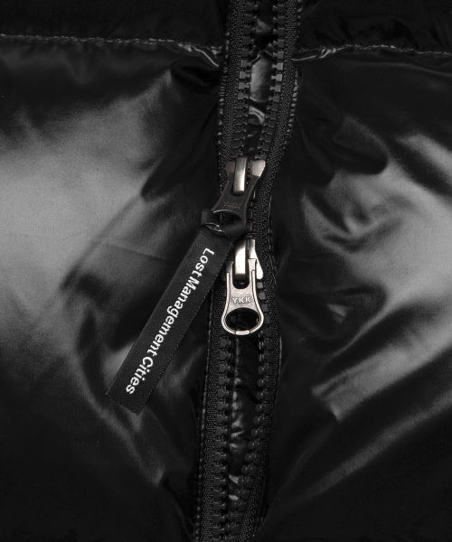 OG GLOSSY PUFFER DUCK DOWN VEST black