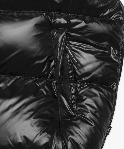 OG GLOSSY PUFFER DUCK DOWN VEST black
