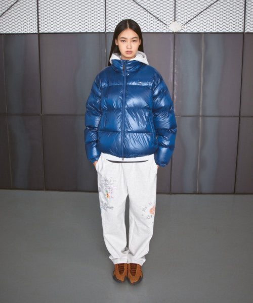 OG GLOSSY PUFFER DUCK DOWN PARKA blue