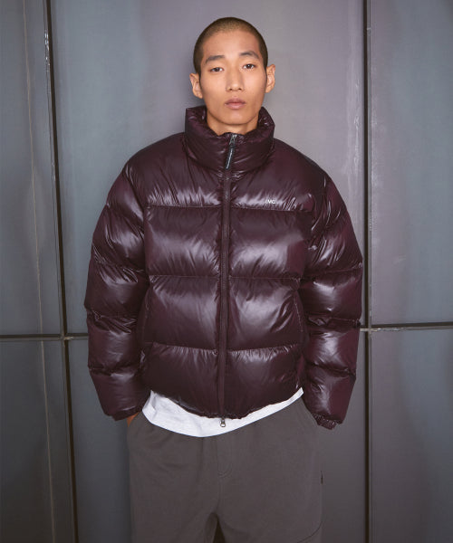 OG GLOSSY PUFFER DUCK DOWN PARKA blue