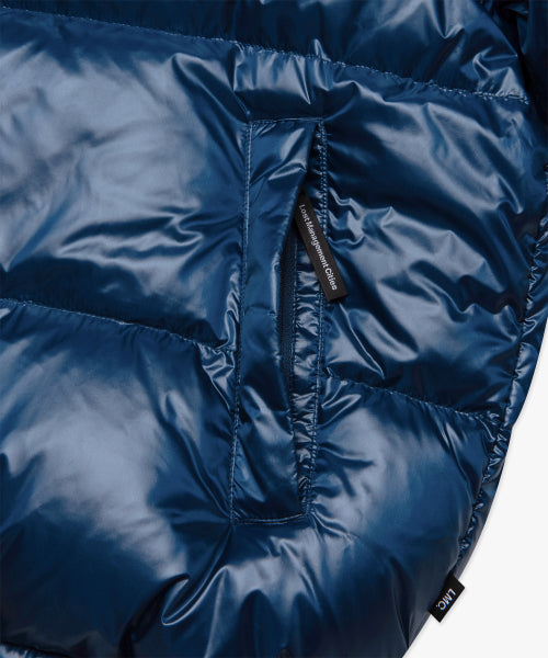 OG GLOSSY PUFFER DUCK DOWN PARKA blue
