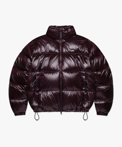 OG GLOSSY PUFFER DUCK DOWN PARKA burgundy