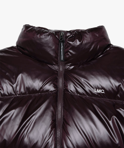 OG GLOSSY PUFFER DUCK DOWN PARKA burgundy