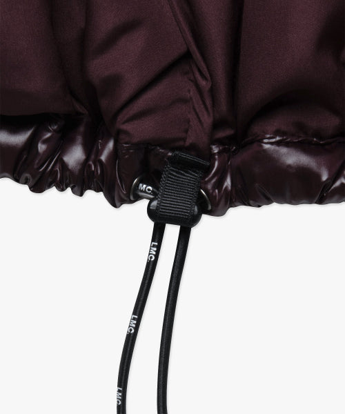 OG GLOSSY PUFFER DUCK DOWN PARKA burgundy