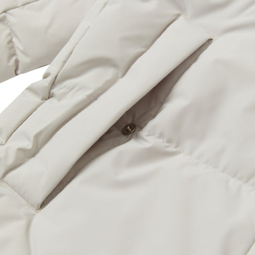 Solid Long Down Jacket Warm Gray