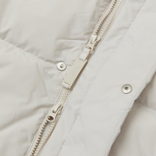 Solid Long Down Jacket Warm Gray