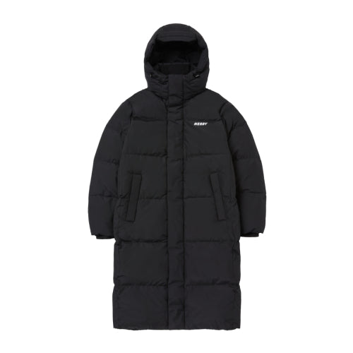 Solid Long-Down Jacket Black