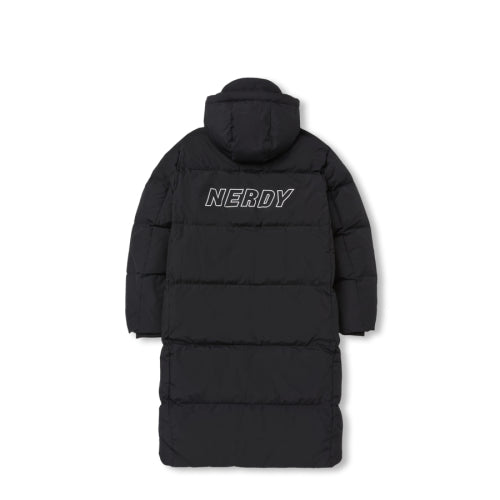 Solid Long-Down Jacket Black