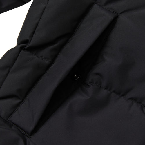 Solid Long-Down Jacket Black