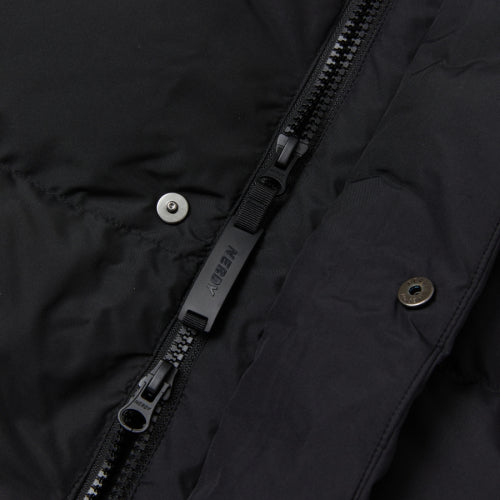Solid Long-Down Jacket Black