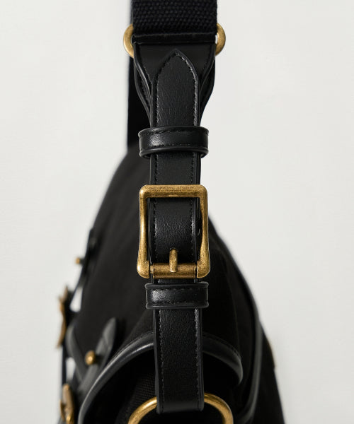 Classic Canvas Shoulder Bag Black