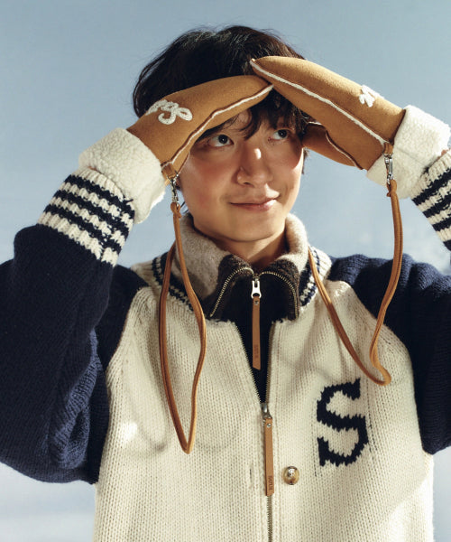 Shearling Gloves Brown