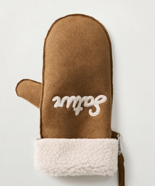 Shearling Gloves Brown