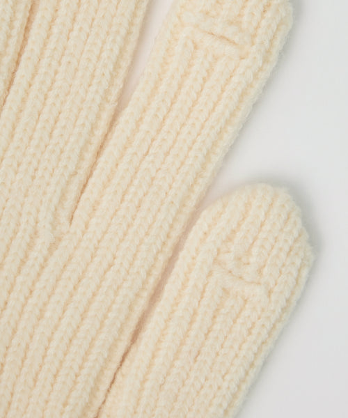 Classic Knit Gloves Cream