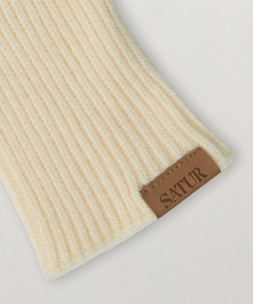 Classic Knit Gloves Cream
