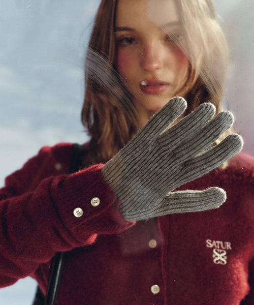 Classic Knit Gloves Gray