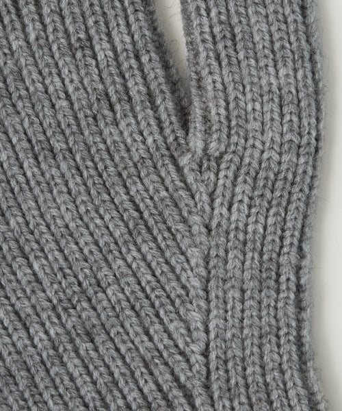 Classic Knit Gloves Gray