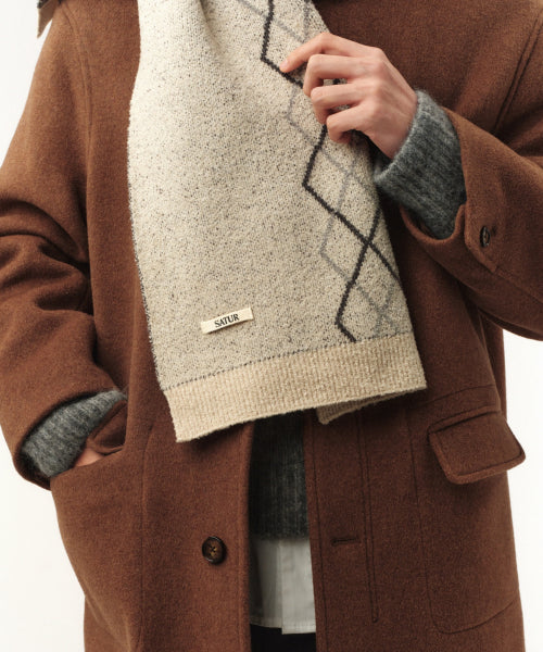 Argyle Muffler Light Gray