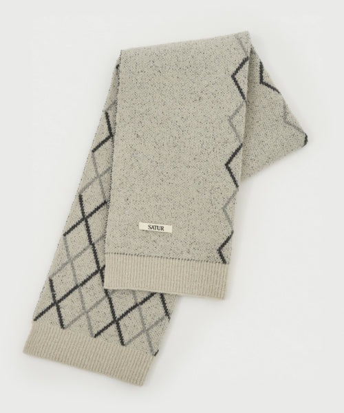 Argyle Muffler Light Gray