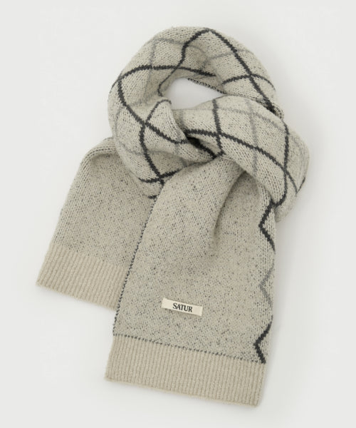 Argyle Muffler Light Gray