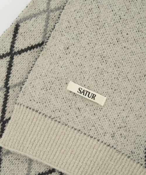 Argyle Muffler Light Gray