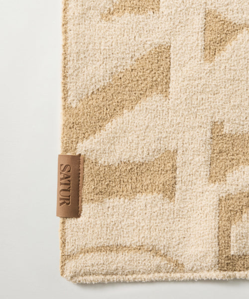 Logo Jacquard Muffler Beige