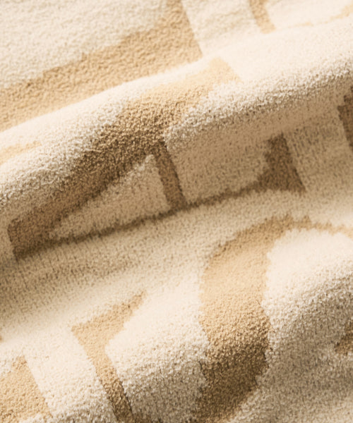 Logo Jacquard Muffler Beige
