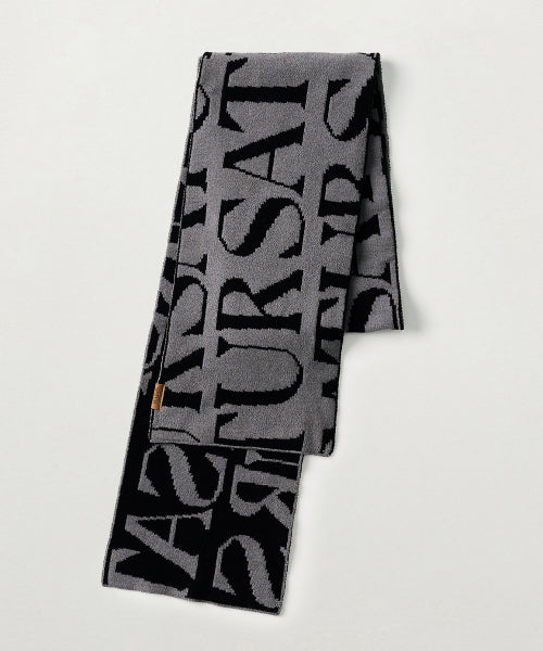 Logo Jacquard Muffler Black