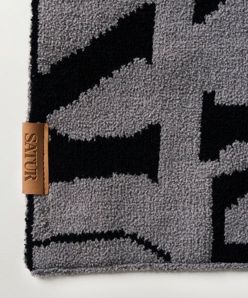 Logo Jacquard Muffler Black