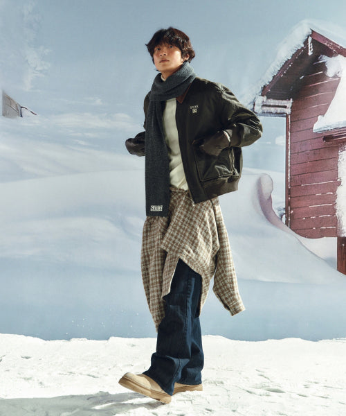 Verona Knit Muffler Charcoal